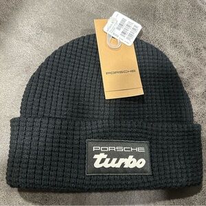 Puma Black Porsche Turbo waffle Knit Beanie